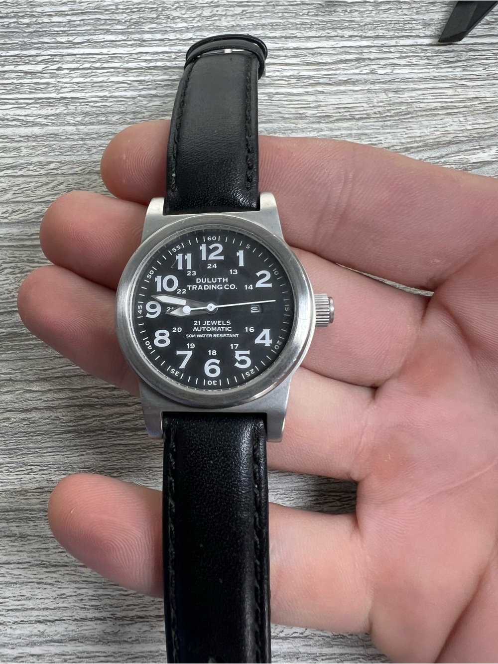 Duluth Trading Co. Black Dial Automatic Watch 32mm - Picture 8 of 8